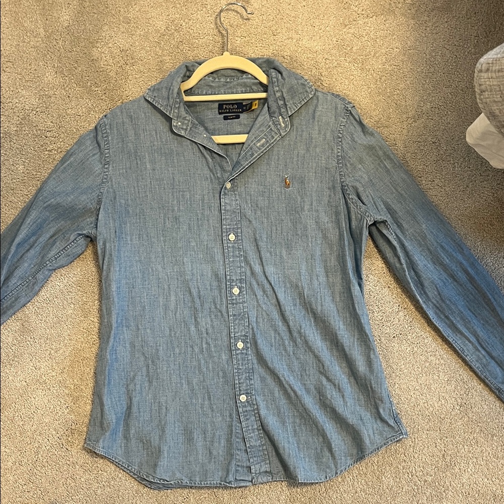 Polo Ralph Lauren Women's Blue Button Down Shirt
